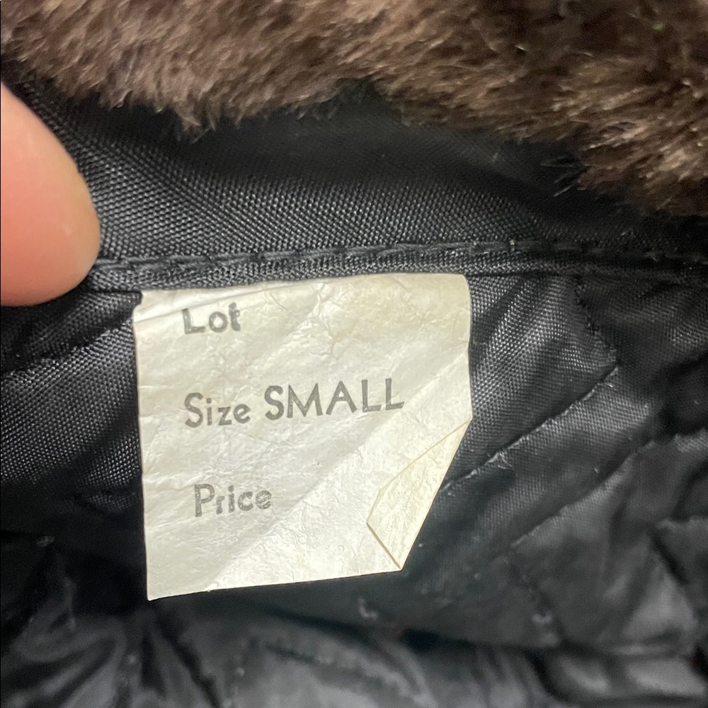 Vintage 100% real Fur trapper style Brown hat with ear and forehead flaps - Picture 6 of 9